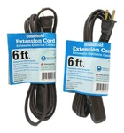 2 Intertek Household 6 Feet Extension Electrical Cord Type Color: Brown. Fixed Price $22.00.