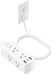 Power Strip Surge Protector, Olcorife Ultra Thin Flat Plug Extension Cord 5FT, 6. Fixed Price $18.20.
