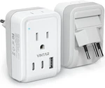 1 Pack Brazil Power Adapter, Vintar Foldable Type Plug With 2 New-u. Fixed Price $10.00.