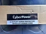 Cyberpower 6-OUTLET Surge Protector With 4 Ft Cord. Fixed Price $16.50.