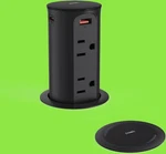 Pop Up Power Outlet For Countertops & Desks, 2.5-INCH Hole Flush 4 Usb 15A. Fixed Price $49.99.