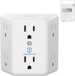 Vintar 2 Prong To 3 Outlet Adapter, Sided 6 Widely White. Fixed Price $20.41.