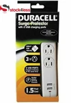 Duracell DU6207 2-OUTLET Surge Protector With Usb Ports (white). Fixed Price $18.99.