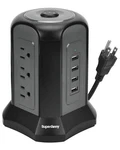 Power Strip Tower Surge Protector, Superdanny Desktop Charging Station, 10 Ft.... Fixed Price $36.94.