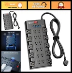 Power Strip Surge Protector 22 Outlets Usb 2100J 6.5FT Cord Black. Fixed Price $47.99.