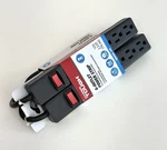 Hyper Tough 6 Outlet Power Strip Pack 2.5FT Cord Circuit Breaker 14 Gauge. Fixed Price $16.00.