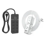 Ntonpower Strips With Surge Protection, 15 Ft Extension Cord Flat Wall .... Fixed Price $89.05.