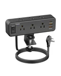 6 Outlet Desk Clamp Power Strip With Usb C, Flat Plug Surge Pro... Usa Fast Ship. Fixed Price $34.62.