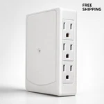 Gogreen 6 Outlet Wall Adapter Side Mount Space-saving Power Tap. Fixed Price $18.99.
