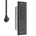 Cccei Recessed Power Strip With Two Usb-c Ports, Fast Charging 6FT, Black. Fixed Price $28.71.