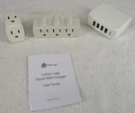 Iclever 4-PORT Usb Ac Travel Wall Charger & 2 Grounded Outlet Adapter 3PCS. Fixed Price $8.55.