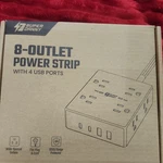 Superdanny 8-OUTLET Power Strip, 4 Usb Ports, 1050J Surge, 1250W, Flat Plug. Fixed Price $24.00.