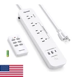 Syantek Rf Remote Control Power Strip, 3 Usb Surge Protector, 15FT Cord. Fixed Price $36.44.