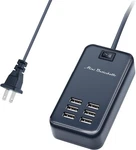 Usb Charger Station, 6 Port Desktop Charging For Multiple Black. Fixed Price $14.43.
