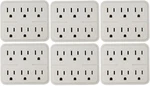 Kab CT-027W 15A 125V White 6 Way Electrical Tap Outlet Plug Adapters Pack. Fixed Price $54.89.