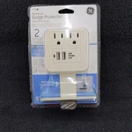 2-OUTLET Advanced Surge Protector With Usb Charging Ports & Device Shelf. Fixed Price $10.00.