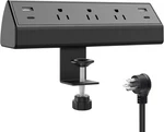 Clamp Power Strip Usb C,desktop Mount 3 Outlets & 4 Ports, Black. Fixed Price $36.23.
