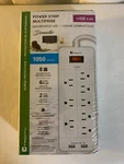 Jessar Xtricity 8-OUTLET Grounded Surge Protector Power Strip Usb Ports 2-PACK. Fixed Price $39.99.