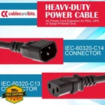 Cablesandkits - Prong Power Cord (2FT) 15A/250V, Awg C13 To C14, (ie.... Fixed Price $20.00.
