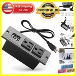 Modern Table Power Strip - 2 Outlets And Usb Ports, Easy To Install, Safe Design. Fixed Price $23.99.