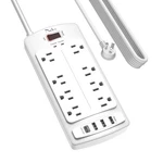 Surge Protector Power Strip - Nuetsa Flat Plug Extension Cord 20 Ft, White. Fixed Price $33.54.