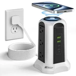 10FT Power Strip Tower Wireless Charger Superdanny Surge Protector Extension .... Fixed Price $57.00.