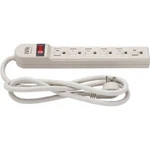(6)-DO Best 6-OUTLET 450J Tan Power Surge Strip With Ft. Cord LTS-6HS/A14. Fixed Price $88.89.