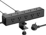 Cccei Standing Desk Clamp Power Strip With 15 Outlets, Widely 6FT, Black. Fixed Price $31.70.