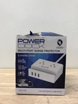 Tzumi 8447HD Power Dock 2-OUTLET Multi-port Surge Protector Phone Stand. Fixed Price $11.87.
