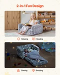Vevor 2-IN-1 Kids Sofa, Foldable Toddler Soft Couch With Armrests, Glow The. Fixed Price $63.95.