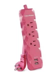 Cyberpower Ft., 3-OUTLET, 2-USB, 350 Jules, Electrical Surge Protector, Pink. Fixed Price $23.79.