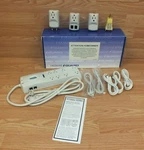 Homeguard 8 Plug Strip Surge Protector Bundle 3 Single-outlet Wallmounts. Fixed Price $75.08.