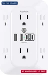 Addtam Surge Protector Extender, 6-OUTLET Splitter With 4 Usb Wall Charge. Fixed Price $13.56.