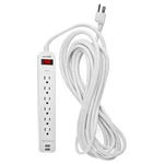 Digital Energy ENR11005 15FT 6-OUTLET 2-USB Surge Protector White. Fixed Price $54.00.