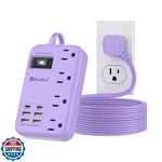 Beeiker 6 USB(2 C) Purple Surge Protector Power Strip- 10 Ft Exten. Fixed Price $44.99.