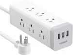 Tessan Surge Protector Power Strip, Flat Plug 6.5 Ft Cord, 9 Outlet 3 Usb-a. Fixed Price $10.00.