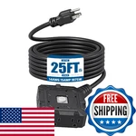 Dewenwils 25FT Heavy Duty Outdoor Extension Cord, 6-OUTLET With On/off Switch &. Fixed Price $48.17.