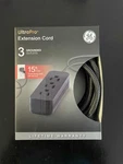 Ge Ultrapro Extension Cord 3 Grounded Outlets 15 Ft. With Flat Plug. Fixed Price $12.99.