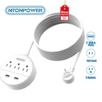 15FT Usb Power Strip 3 Outlets 2 Heavy Duty Extension Cord Flat Plug. Fixed Price $29.44.