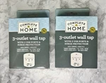 2X Complete Home 3 Outlet Wall Tap With Usb Ports & Surge Protection White New. Fixed Price $8.75.