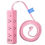 Pink Power Strip Surge Protector 9 Outlets 3 Usb PORTS1 Flat. Fixed Price $38.71.