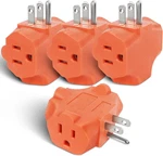 3 Outlet Extender, Heavy Duty Grounded Wall Tab, T-shaped Adapter Spaced, Electr. Fixed Price $16.22.
