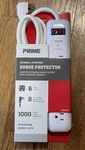 Surge Protector New 6-OUTLET Prime Wire & Cable Extra Long 8-FT Cord. Fixed Price $24.95.