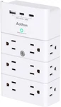 Multi Plug Outlet, Addtam Surge Protector Wall Mount With 2C1A PD20W, White. Fixed Price $40.61.
