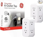 6-OUTLET Extender, 2 Pack, Grounded Wall Tap, Adapter Spaced. Fixed Price $48.69.