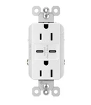 Legrand Radiant R26USBCC6W 15 Tamper-resistant Decorator Duplex Receptacle. Fixed Price $25.00.