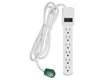 Gogreen Power Outlet Surge Protector 6' Cord White (GG-16106MS). Fixed Price $29.99.