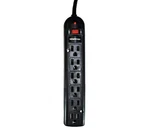 Weltron 10FT Power Cord 6-OUTLET Surge Protector Strip Black WSP600PLF10BK. Fixed Price $30.00.