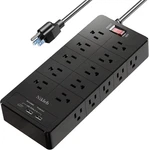 Power Strip 23 In 1, 20 Outlets Surge Protector Wall Mount With USB+1. Fixed Price $34.61.