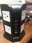 Safemore Power Strip Surge Tower With Usb 6 Ac Outlets 4 Ports. Fixed Price $15.40.